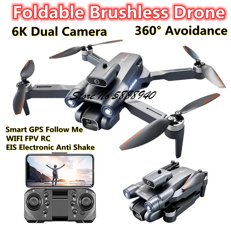 6K Optical Flow Brushless Fold - Drone S1S Rc Quadcopter ulasan dan harga
